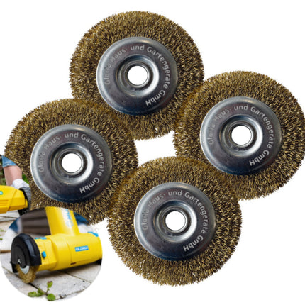 Stahldraht-Fugenbürste 4er Set- Zubehör für MultiBrush und WeedBrush