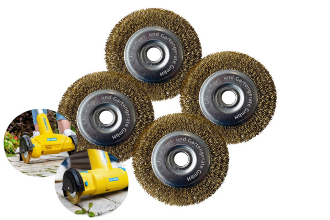 Stahldraht-Fugenbürste 4er Set- Zubehör für MultiBrush und WeedBrush