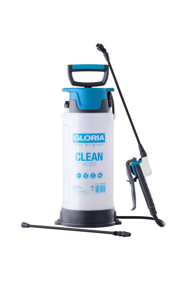 GLORIA CLEAN 500 Profi-Drucksprühgerät 5 Liter für saure und alkalische Reinigungsmittel pH 2–12