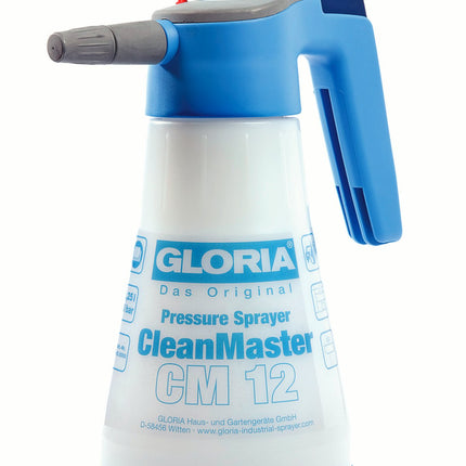 GLORIA CleanMaster CM 12 Drucksprüher mit 1,25 Liter Füllinhalt – Profi Sprühflasche für Reinigungsmittel