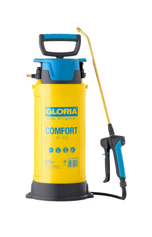 Gloria Comfort 500 Drucksprüher 5 Liter mit 1,8 m Schlauch und Messinglanze