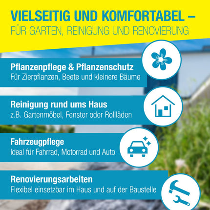 GLORIA prima 5 Comfort Drucksprüher – vielseitig: Pflanzenpflege, Reinigung rund ums Haus, Fahrzeugpflege, Renovierungsarbeiten