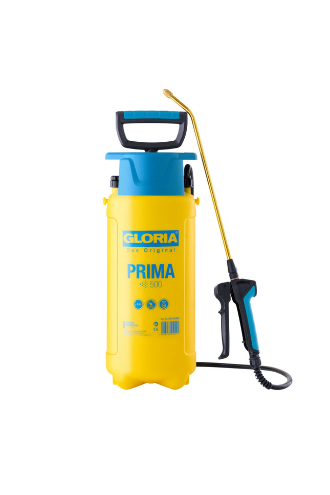 Gloria Prima 500 Drucksprüher 5 Liter mit Messinglanze und Trageriemen